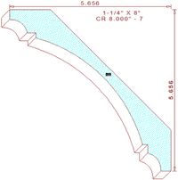 Crown Moulding 8" - 7 Crown Moulding 8" - 7
