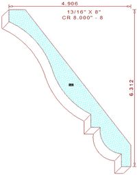 Crown Moulding 8" - 8 Crown Moulding 8" - 8