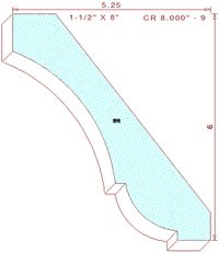 Crown Moulding 8" - 9