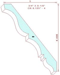 Crown Moulding 8-1/8" - 4 Crown Moulding 8-1/8" - 4