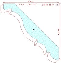 Crown 8-1/4" - 3 Crown 8-1/4" - 3