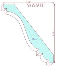 Crown Mould 8-5/8" - 2 Crown Mould 8-5/8" - 2