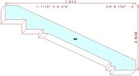 Crown Moulding 8-3/4" - 4 Crown Moulding 8-3/4" - 4