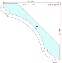 Crown Moulding 9" Crown Moulding 9"