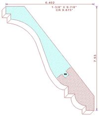 Crown Moulding 9-7/8" Crown Moulding 9-7/8"