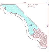 Crown Moulding 9-29/32" Crown Moulding 9-29/32"