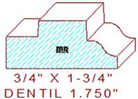Dentil 1-3/4" Dentil 1-3/4"