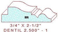 Dentil 2-1/2" - 1 Dentil 2-1/2" - 1
