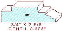 Dentil 2-5/8" Dentil 2-5/8"