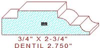 Dentil 2-3/4" Dentil 2-3/4"