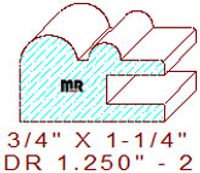 Drawer Front Moulding 1-1/4" - 2 Drawer Front Moulding 1-1/4" - 2