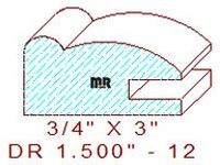 Cabinet Door Stile/Rail 1-1/2" - 12