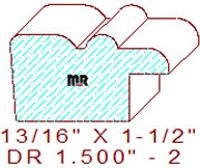 Drawer Front Moulding 1-1/2" - 2 Drawer Front Moulding 1-1/2" - 2