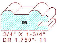 Cabinet Door Stile/Rail 1-3/4" - 11
