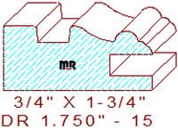 Cabinet Door Stile/Rail 1-3/4" - 15