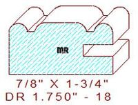 Cabinet Door Stile/Rail 1-3/4" - 18