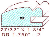 Drawer Front Moulding 1-3/4" - 2 Drawer Front Moulding 1-3/4" - 2