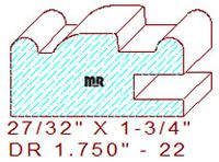 Cabinet Door Stile/Rail 1-3/4" - 22