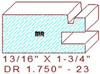 Cabinet Door Stile/Rail 1-3/4" - 23