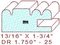 Cabinet Door Stile/Rail 1-3/4" - 25
