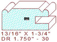 Cabinet Door Stile/Rail 1-3/4" - 30