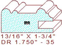 Cabinet Door Stile/Rail 1-3/4" - 35
