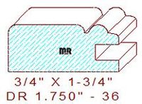 Cabinet Door Stile/Rail 1-3/4" - 36