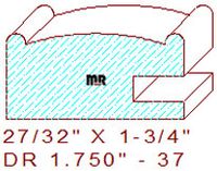 Cabinet Door Stile/Rail 1-3/4" - 37