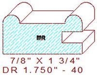 Cabinet Door Stile/Rail 1-3/4" - 40