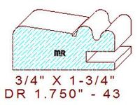 Cabinet Drawer Front 1-3/4" - 43