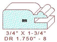 Cabinet Door Stile/Rail 1-3/4" - 8