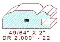 Drawer Front Moulding 2" - 22 Drawer Front Moulding 2" - 22