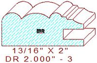 Drawer Front Moulding 2" - 3 Drawer Front Moulding 2" - 3