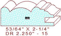 Drawer Front Moulding 2-1/4" - 15 Drawer Front Moulding 2-1/4" - 15