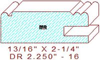 Cabinet Door Moulding 2-1/4" - 16 Cabinet Door Moulding 2-1/4" - 16
