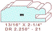 Cabinet Door Moulding 2-1/4" - 21 Cabinet Door Moulding 2-1/4" - 21