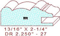 Drawer Front Moulding 2-1/4" - 27 Drawer Front Moulding 2-1/4" - 27