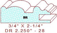 Drawer Front Moulding 2-1/4" - 28 Drawer Front Moulding 2-1/4" - 28