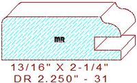 Cabinet Door Moulding 2-1/4" - 31