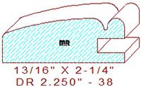 Cabinet Door Moulding 2-1/4" - 38 Cabinet Door Moulding 2-1/4" - 38