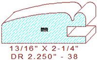 Cabinet Door Moulding 2-1/4" - 38