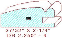 Drawer Front Moulding 2-1/4" - 9 Drawer Front Moulding 2-1/4" - 9