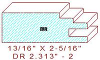 Door Rail Moulding 2-5/16" - 2 Door Rail Moulding 2-5/16" - 2