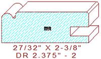 Cabinet Door/Drawer Front 2-3/8" - 2 Cabinet Door/Drawer Front 2-3/8" - 2