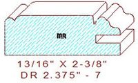 Door Rail Moulding 2-3/8" - 7 Door Rail Moulding 2-3/8" - 7
