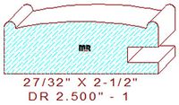 Cabinet Door Moulding 2-1/2" - 1 Cabinet Door Moulding 2-1/2" - 1