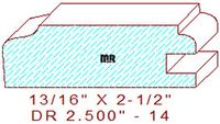 Cabinet Door Moulding 2-1/2" - 14 Cabinet Door Moulding 2-1/2" - 14