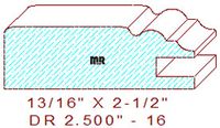 Cabinet Door Moulding 2-1/2" - 16 Cabinet Door Moulding 2-1/2" - 16