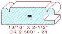 Cabinet Door Moulding 2-1/2" - 21 Cabinet Door Moulding 2-1/2" - 21