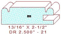 Cabinet Door Moulding 2-1/2" - 21